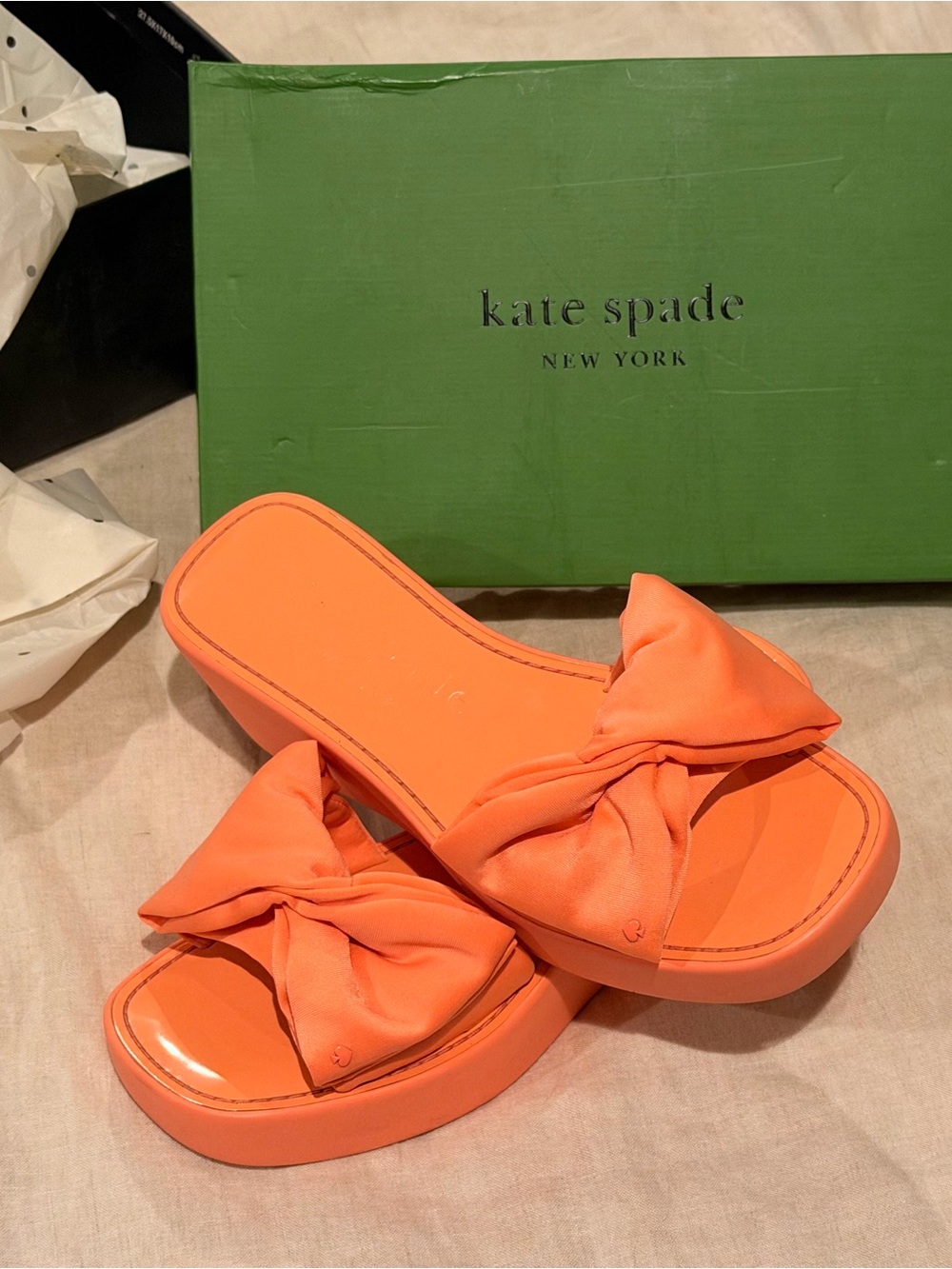 Kate Spade  Bow Platform Slide Sandals